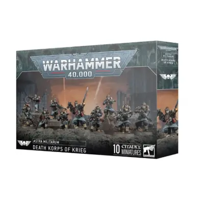 Krieg death korps astra militarum, extensi de joc warhammer 40000, games workshop, 130 piese, gri